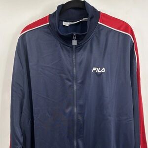 Fila Men's Blue and Red Windbreaker